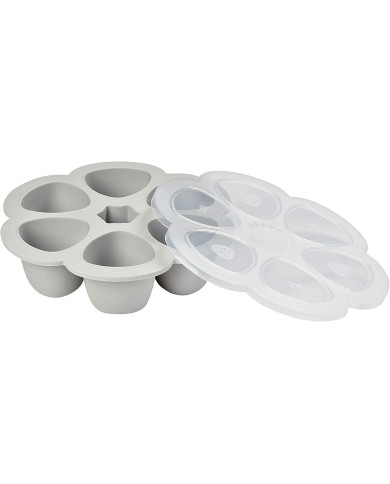 BEABA SILIKONA ZĪDAIŅU PĀRTIKAS KONTEINERS MULTIPORCIJĀM, XL (6X150 ML), GREY