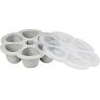 BEABA SILIKONA ZĪDAIŅU PĀRTIKAS KONTEINERS MULTIPORCIJĀM, XL (6X150 ML), GREY