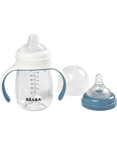 BEABA MĀCĪBU PUDELĪTE-KRŪZĪTE 2IN1, 210 ML, WINDY BLUE