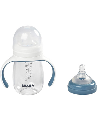 BEABA MĀCĪBU PUDELĪTE-KRŪZĪTE 2IN1, 210 ML, WINDY BLUE