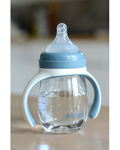 BEABA MĀCĪBU PUDELĪTE-KRŪZĪTE 2IN1, 210 ML, WINDY BLUE
