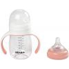 BEABA MOKOMASIS BUTELIUKAS-GERTUVĖ 2IN1, 210 ML, OLD PINK