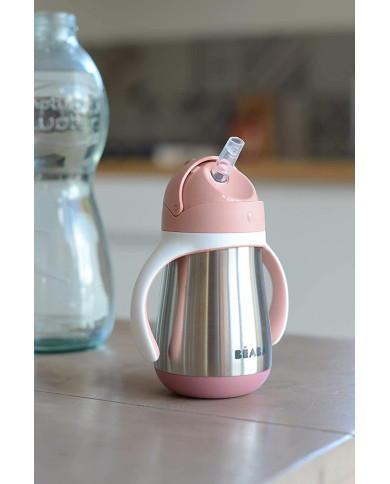 BEABA DZELZS PUDELĪTE AR SALMIŅU, 250 ML, OLD PINK