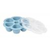 BEABA SILIKONA ZĪDAIŅU PĀRTIKAS KONTEINERIS MULTIPORTIONS, (6x90 ML), BLUE