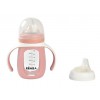 BEABA MOKOMASIS BUTELIUKAS-GERTUVĖ 2IN1, 210 ML, OLD PINK, SILIKONINIAME DĖKLE