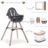 CHILDHOME EVOLU 2 MAITINIMO KĖDUTĖ, NATURAL ANTHRACITE