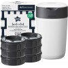 TOMMEE TIPPEE SANGENIC TWIST AND CLICK ADVANCED SAUSKELNIŲ KONTEINERIO IR 6 VNT. KASEČIŲ RINKINYS, WHITE