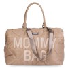 CHILDHOME DIDELIS MAMOS REIKMENŲ KREPŠYS MOMMY BAG, PUFFERED - BEIGE