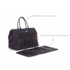 CHILDHOME DIDELIS MAMOS REIKMENŲ KREPŠYS MOMMY BAG, PUFFERED - BLACK