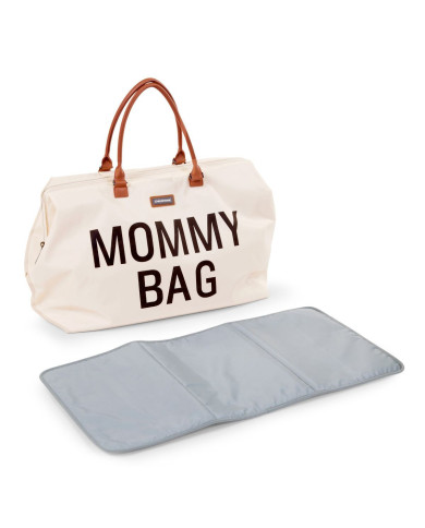 CHILDHOME DIDELIS MAMOS REIKMENŲ KREPŠYS MOMMY BAG, OFF WHITE BLACK