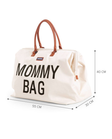 CHILDHOME DIDELIS MAMOS REIKMENŲ KREPŠYS MOMMY BAG, OFF WHITE BLACK
