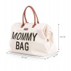 CHILDHOME DIDELIS MAMOS REIKMENŲ KREPŠYS MOMMY BAG, OFF WHITE BLACK