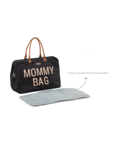 CHILDHOME DIDELIS MAMOS REIKMENŲ KREPŠYS MOMMY BAG, BLACK GOLD