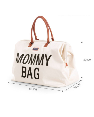 CHILDHOME DIDELIS MAMOS REIKMENŲ KREPŠYS MOMMY BAG, TEDDY OFF WHITE