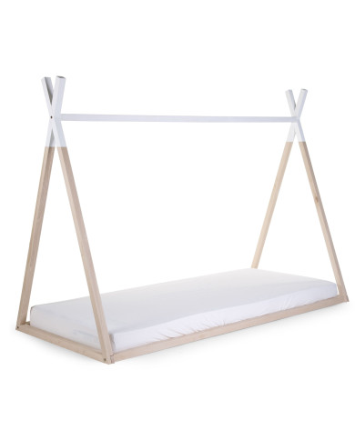 CHILDHOME MEDINĖ TIPI LOVA 90X200 CM, NATURAL WHITE