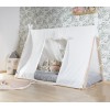 CHILDHOME MEDINĖ TIPI LOVA 90X200 CM, NATURAL WHITE