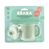 BEABA SILIKONINIS 2-IN-1 MOKOMASIS PUODELIS, SAGE GREEN