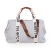CHILDHOME DIDELIS MAMOS REIKMENŲ KREPŠYS MOMMY BAG SIGNATURE, CANVAS – OFF WHITE