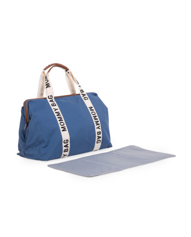 CHILDHOME DIDELIS MAMOS REIKMENŲ KREPŠYS MOMMY BAG SIGNATURE, CANVAS – INDIGO
