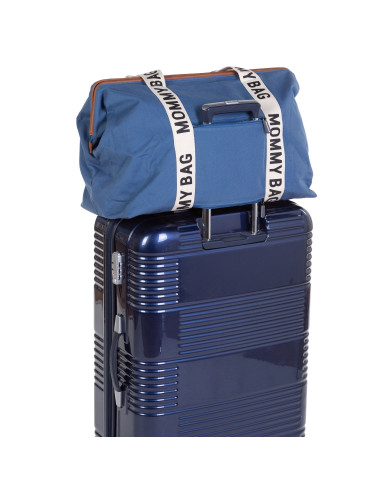 CHILDHOME DIDELIS MAMOS REIKMENŲ KREPŠYS MOMMY BAG SIGNATURE, CANVAS – INDIGO