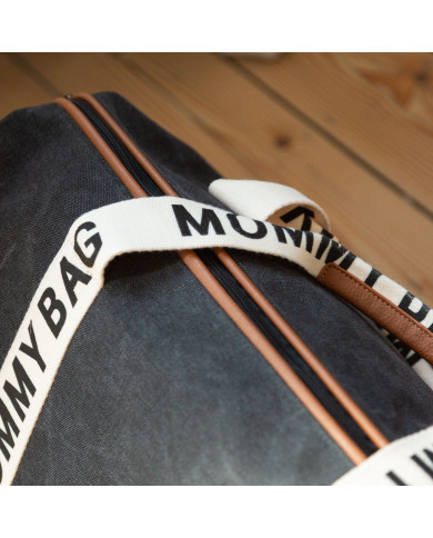 CHILDHOME DIDELIS MAMOS REIKMENŲ KREPŠYS MOMMY BAG SIGNATURE, CANVAS – BLACK