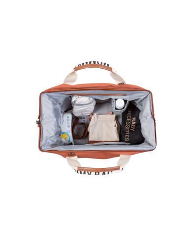 CHILDHOME DIDELIS MAMOS REIKMENŲ KREPŠYS MOMMY BAG SIGNATURE, CANVAS – TERRACOTTA 
