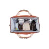 CHILDHOME DIDELIS MAMOS REIKMENŲ KREPŠYS MOMMY BAG SIGNATURE, CANVAS – TERRACOTTA 