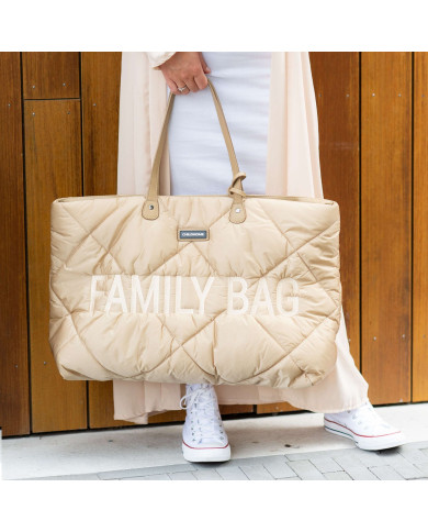 CHILDHOME FAMILY BAG NURSERY BAG - PUFFERED - BEIGE
