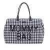 CHILDHOME DIDELIS MAMOS REIKMENŲ KREPŠYS MOMMY BAG, PIED DE POULE, BLACK