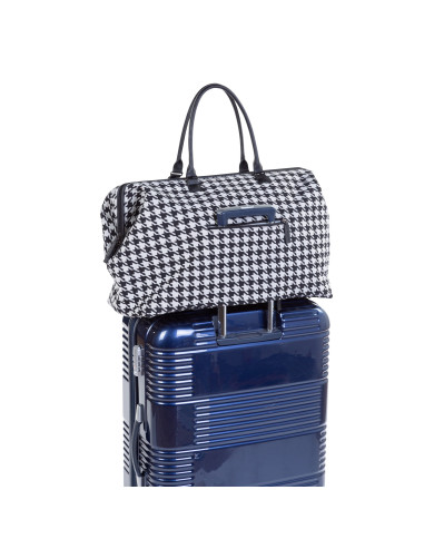 CHILDHOME DIDELIS MAMOS REIKMENŲ KREPŠYS MOMMY BAG, PIED DE POULE, BLACK