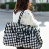 CHILDHOME DIDELIS MAMOS REIKMENŲ KREPŠYS MOMMY BAG, PIED DE POULE, BLACK