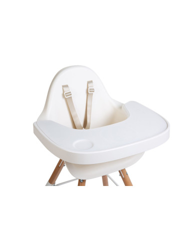 CHILDHOME EVOLU MAITINIMO KĖDUTĖS STALIUKAS SU SILIKONINIU KILIMĖLIU, WHITE