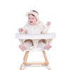 CHILDHOME EVOLU MAITINIMO KĖDUTĖS STALIUKAS SU SILIKONINIU KILIMĖLIU, WHITE
