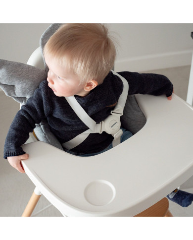 CHILDHOME EVOLU MAITINIMO KĖDUTĖS STALIUKAS SU SILIKONINIU KILIMĖLIU, WHITE