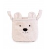 CHILDHOME DAIKTŲ IR ŽAISLŲ LAIKYMO KREPŠYS 25X20X20 CM, TEDDY OFF WHITE