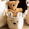 CHILDHOME DAIKTŲ IR ŽAISLŲ LAIKYMO KREPŠYS 25X20X20 CM, TEDDY OFF WHITE