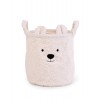 CHILDHOME DAIKTŲ IR ŽAISLŲ LAIKYMO KREPŠYS  30X30X30 CM, TEDDY OFF WHITE