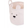 CHILDHOME DAIKTŲ IR ŽAISLŲ LAIKYMO KREPŠYS  30X30X30 CM, TEDDY OFF WHITE