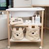 CHILDHOME DAIKTŲ IR ŽAISLŲ LAIKYMO KREPŠYS  30X30X30 CM, TEDDY OFF WHITE
