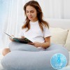 MOMCOZY MULTIFUNKCINĖ NĖŠČIOSIOS PAGALVĖ SU VĖSINANČIU AUDINIU, U FORMOS
