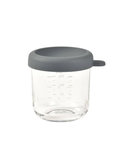 BEABA STIKLINIS MAISTO INDELIS SU DANGTELIU, MINERAL GREY, 250 ML 