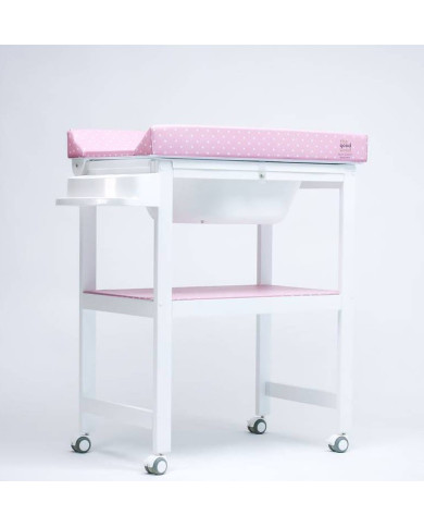 PLATIMYR MEDINIS VYSTYMO STALAS SU VONIA PINK POLKA DOTS	