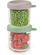 BEABA 2 GAB. STIKLA TRAUKU KOMPLEKTS (250 ML), SAGE GREEN/GREY