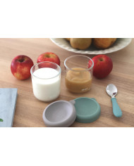 BEABA 2 GAB. STIKLA TRAUKU KOMPLEKTS (250 ML), SAGE GREEN/GREY