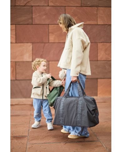 CHILDHOME LIELA MĀMIŅAS SOMA MOMMY BAG SIGNATURE URBAN DARK GREY