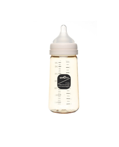 SPECTRA PPSU PUDELE, 260 ML, AR S IZMĒRA UZGAĻU, CREAM VANILLA