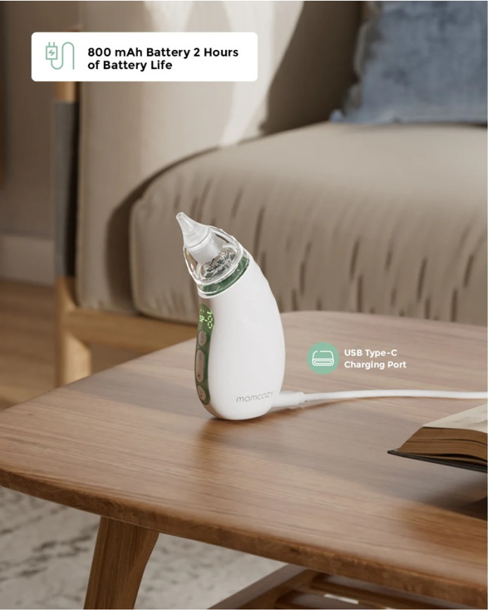 MOMCOZY ZĪDAIŅU DEGUNA ASPIRATORS AR ILGAS DARBĪBAS BATERIJU