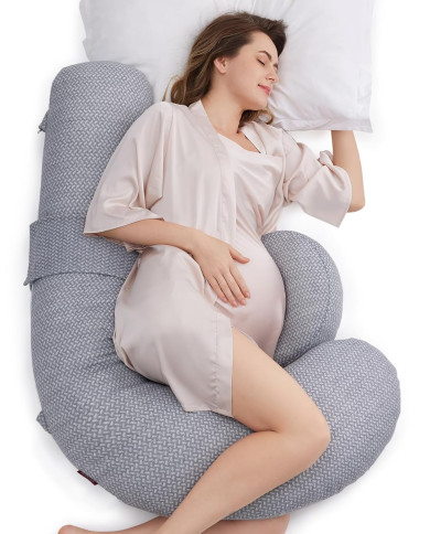 MOMCOZY GRŪTNIECĪBAS SPILVENS AR DZESĒJOŠU AUDUMU, F FORMAS