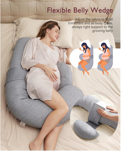 MOMCOZY GRŪTNIECĪBAS SPILVENS AR DZESĒJOŠU AUDUMU, F FORMAS