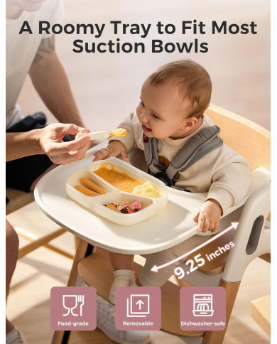 MOMCOZY DINERPAL UNIVERSĀLS BAROŠANAS KRĒSLS AUGOŠAM BĒRNAM UN MĀCĪBU TORŅIS VIENĀ